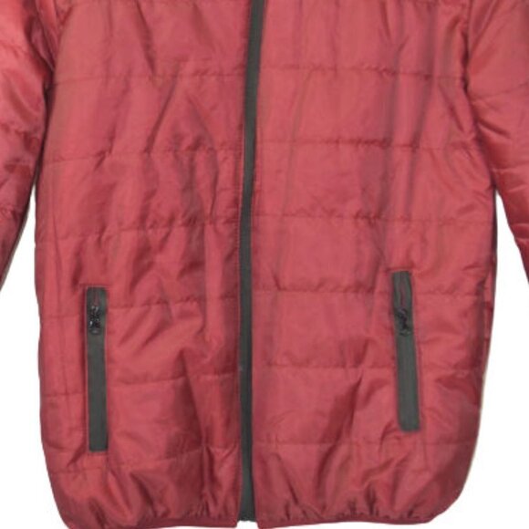 Mens Burgundy Red Winter Lightweight  Packable Puffer Jacket XL - Picture 3 of 3
